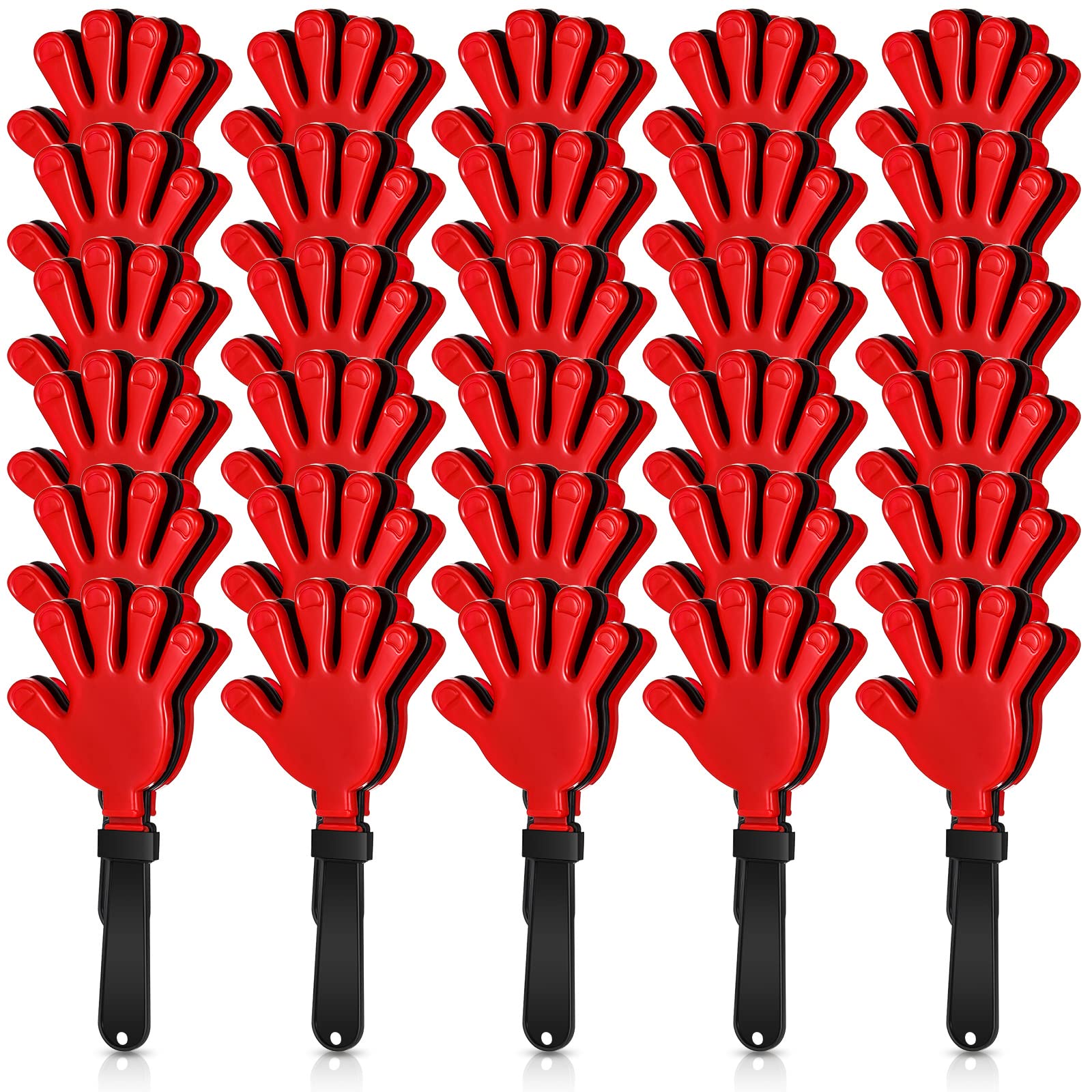 Amazon.com: 50 Pieces 7.5 Inch Black Red Hand Clappers Noise